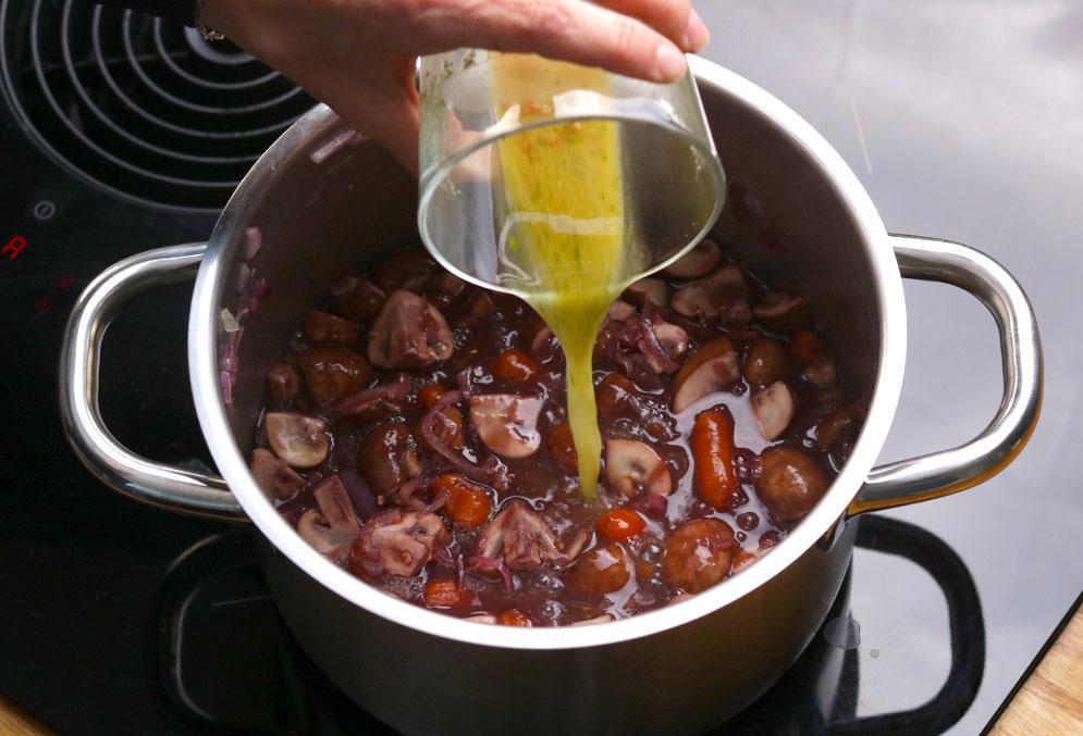 Champignon Bourguignon - Schritt 4