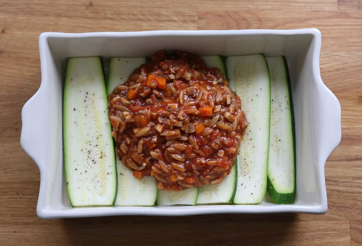 Vegetarische Lasagne mit Nudelreis (super lecker) - Schritt 6