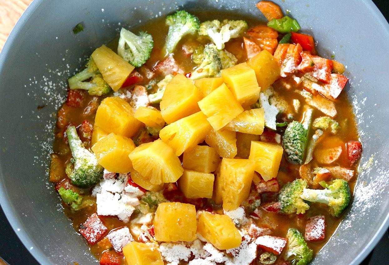 Knuspriger Tofu süß-sauer mit Reis - Schritt 4