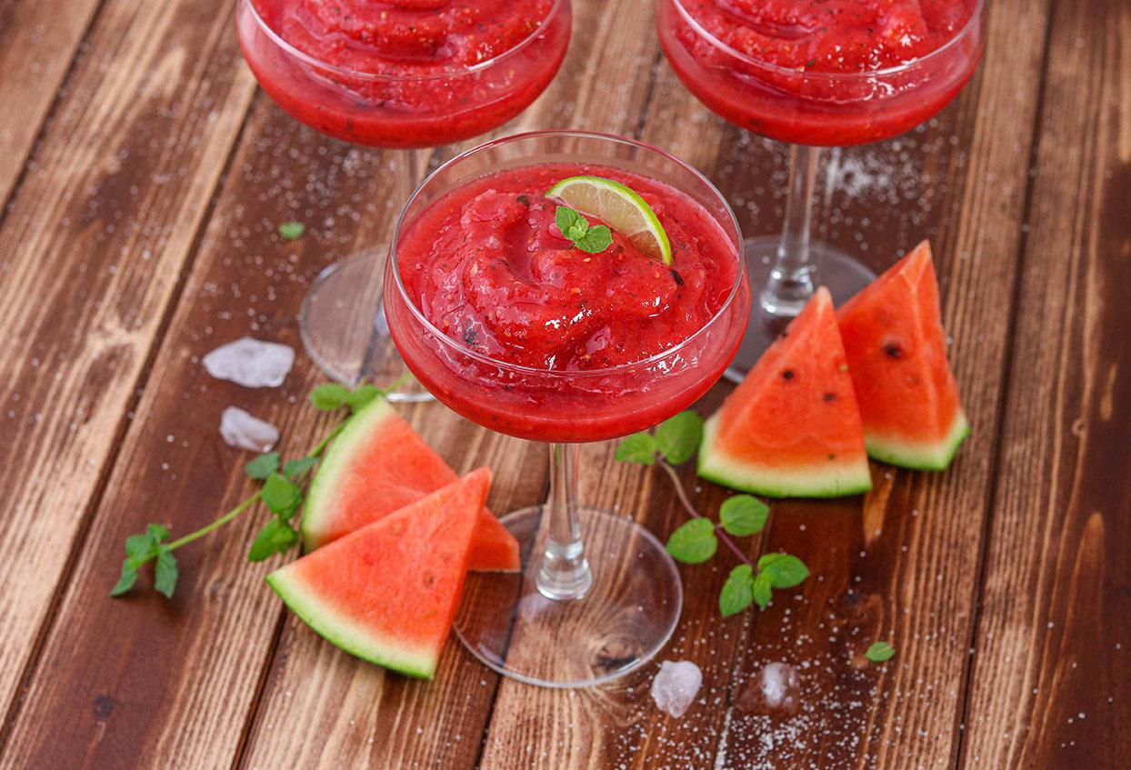 Wassermelonen-Himbeer-Minz Slush - Schritt 3