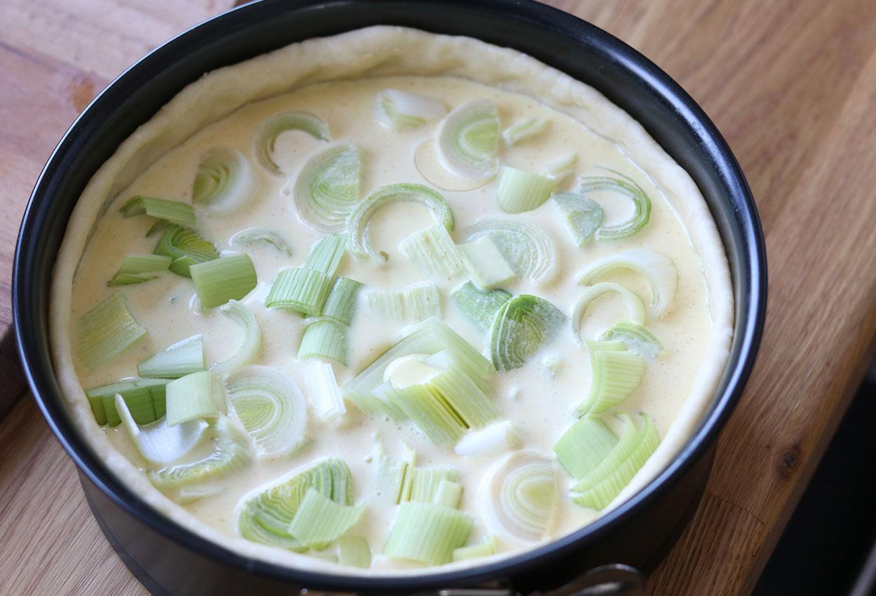 Einfache Curry-Lauch-Karotten Quiche - Schritt 6