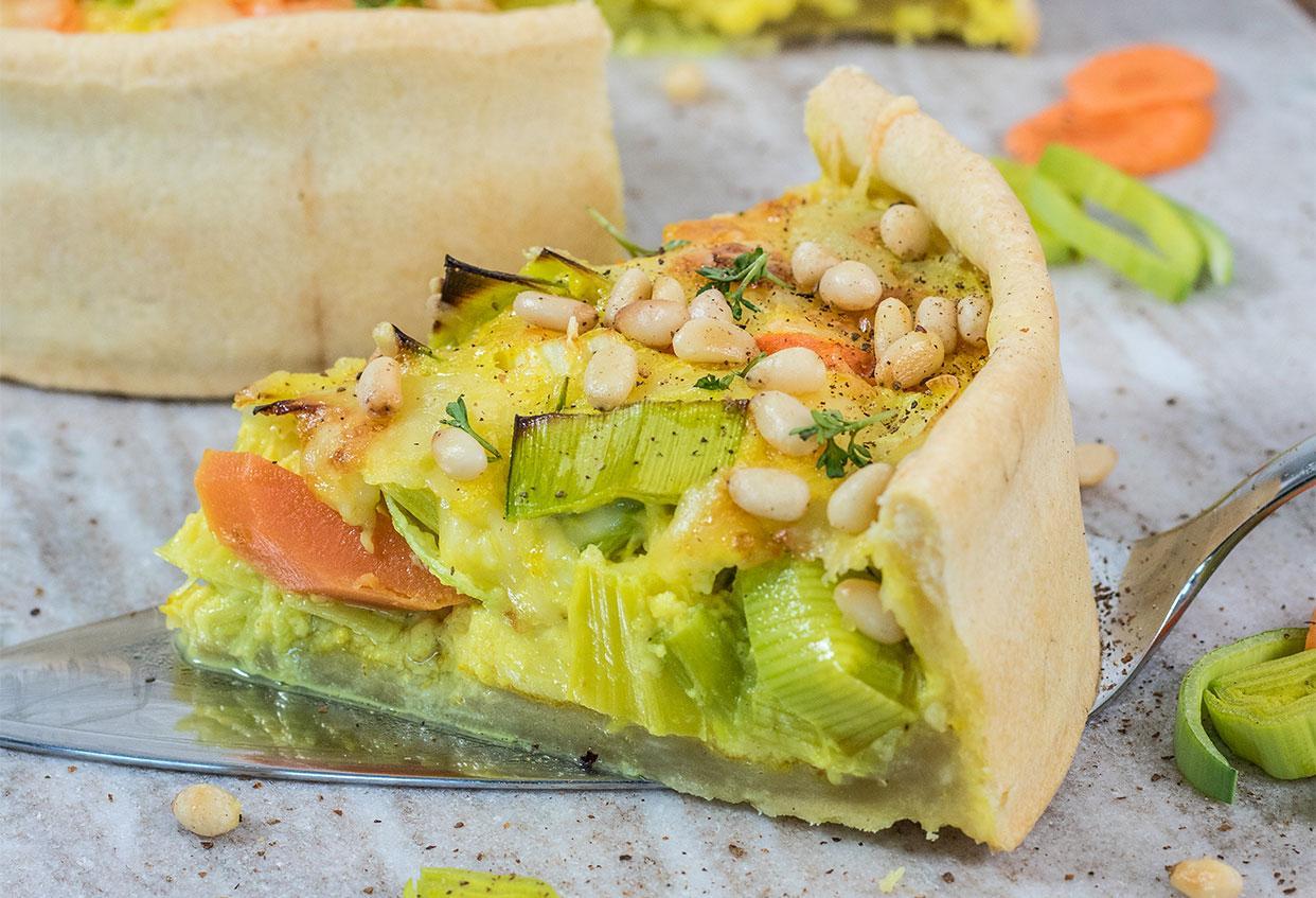 Einfache Curry-Lauch-Karotten Quiche - Schritt 10