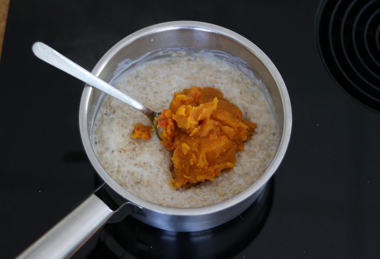 Kürbis Porridge - Schritt 4