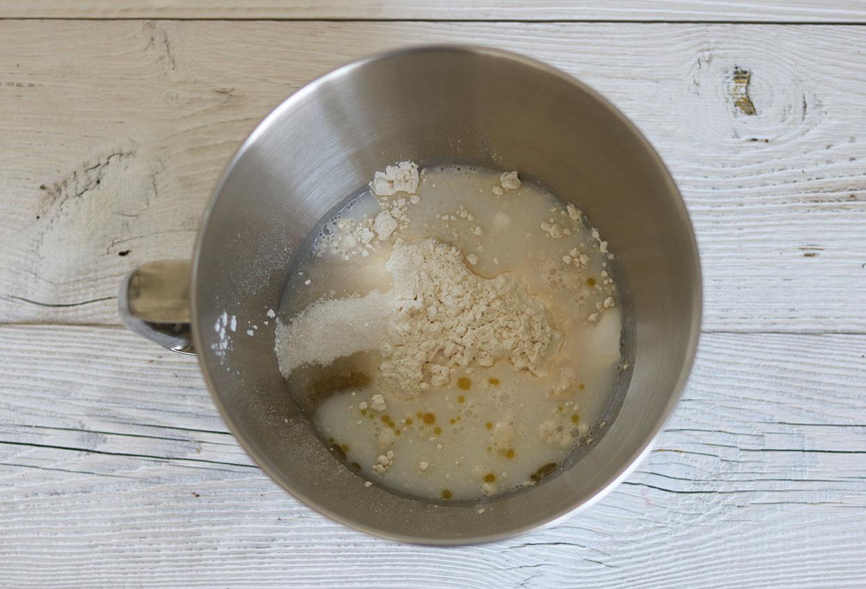 Vegane Tarte Rustique mit Rhabarber und Apfel - Schritt 3