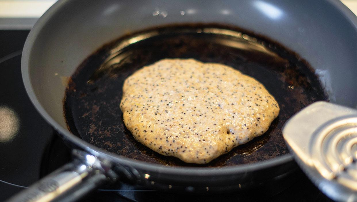 Vegane Zitronen-Mohn-Pancakes - Schritt 4