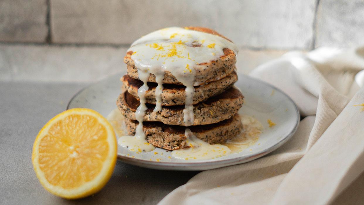 Vegane Zitronen-Mohn-Pancakes - Schritt 6