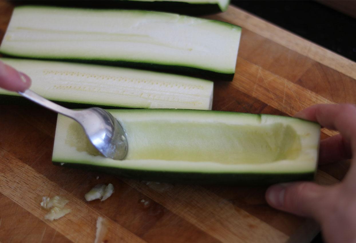 Gefüllte Zucchinis nach mexikanischer Art - Schritt 2
