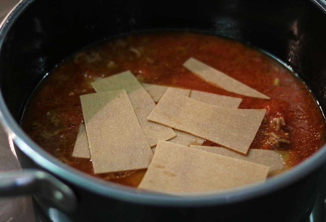 5 Zutaten Lasagnesuppe - Schritt 4