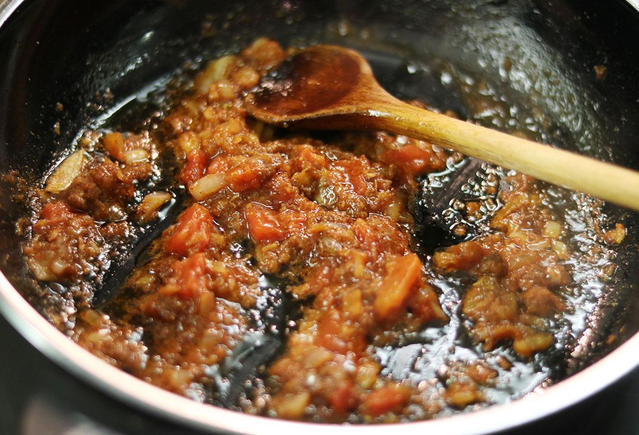 Rotes Linsen Dahl (vegan) - Schritt 4