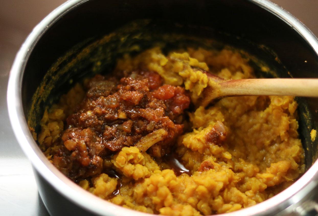 Rotes Linsen Dahl (vegan) - Schritt 5