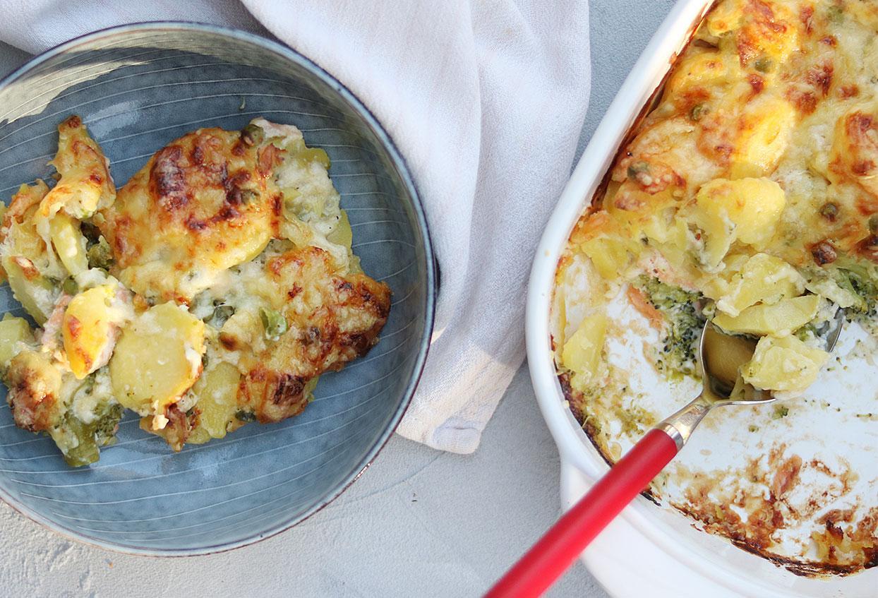 Kartoffel-Brokkoli-Lachs Gratin - Schritt 15