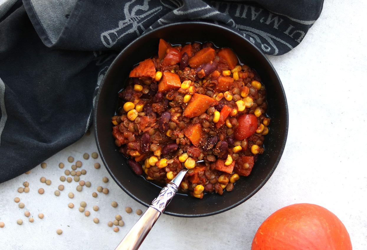 Chili Con Kürbis mit Linsen - Schritt 7