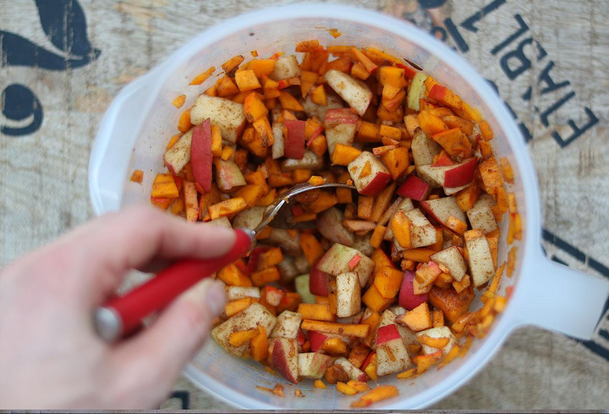 Herbstlicher Kürbis-Apfel Crumble - Schritt 2
