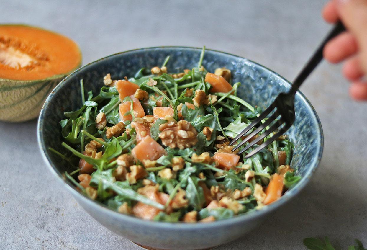 Einfacher Melonen-Rucola Sommersalat - Schritt 5