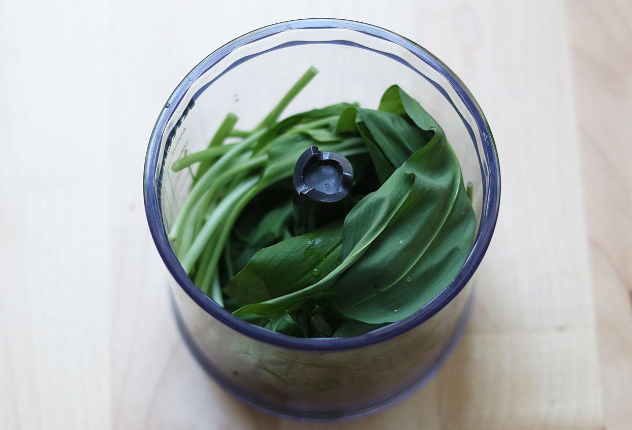 Saisonales Bärlauchpesto mit Walnüssen - Schritt 1
