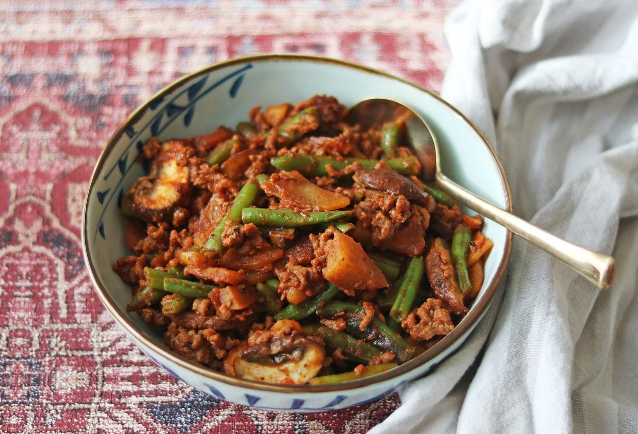 Mediterrane Gemüse-Hackfleisch-Pfanne - Schritt 5