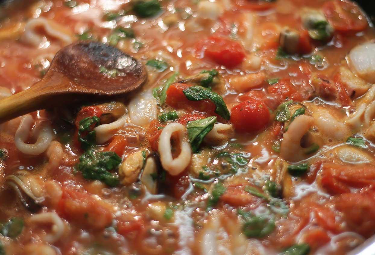 Schnelle Vollkornspaghetti Frutti Di Mare - Schritt 4