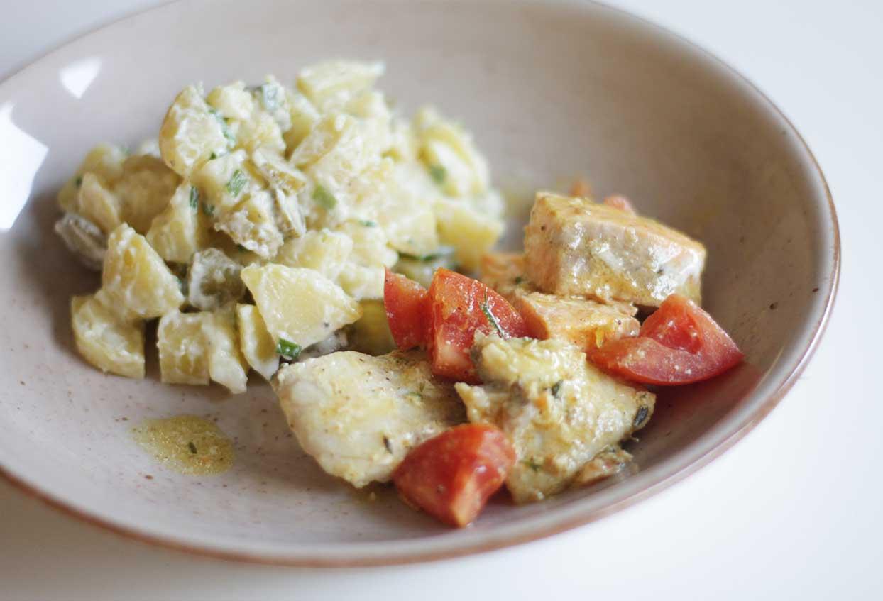 Omas-Kartoffelsalat mit fangfrischem Fisch - Schritt 7