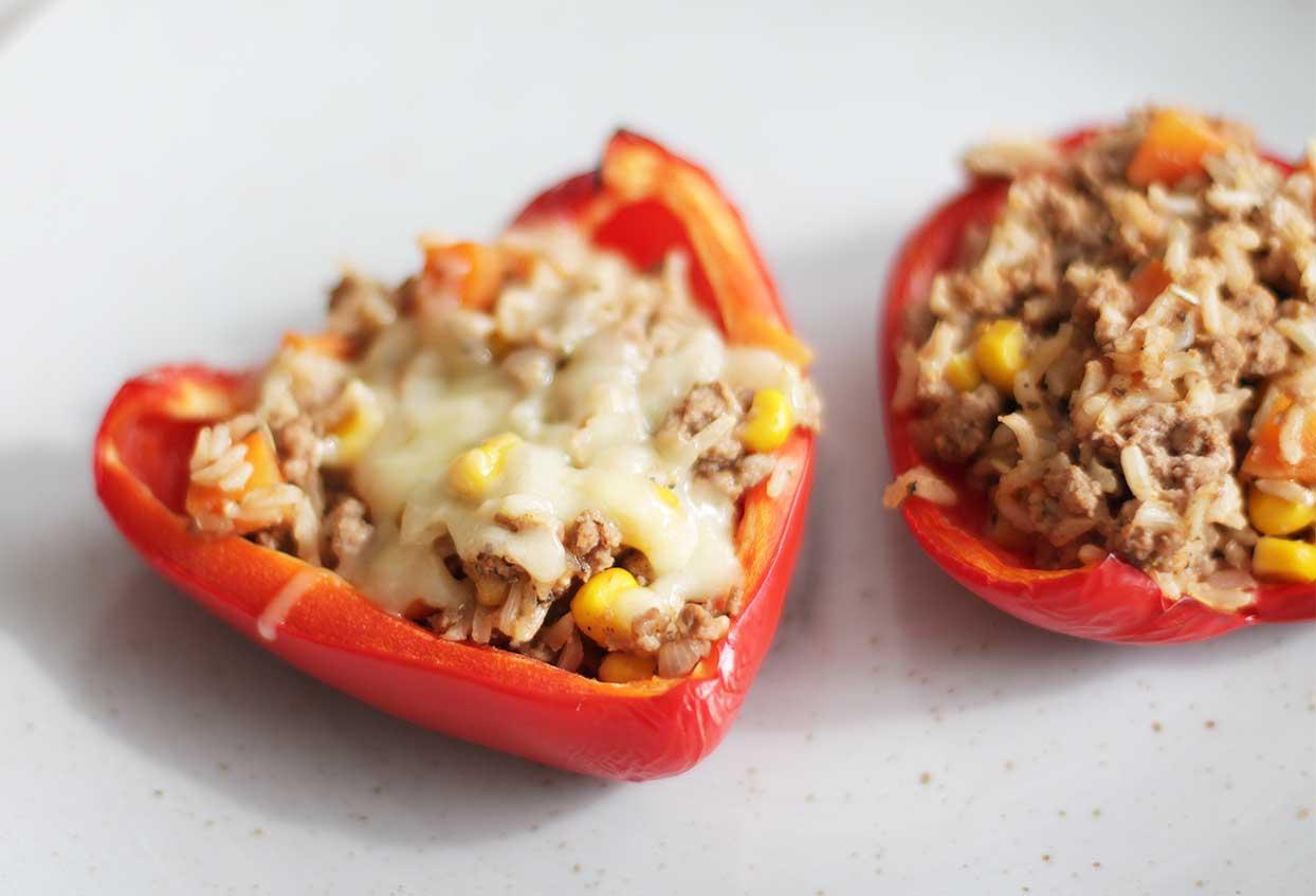 Mexikanisch gefüllte Paprika mit Vollkornreis und qualitativem Rinderhack - Schritt 6