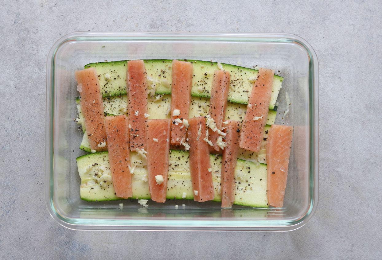 Low-Carb "Fitness" Lasagne mit Wildlachs und Zucchini - Schritt 3