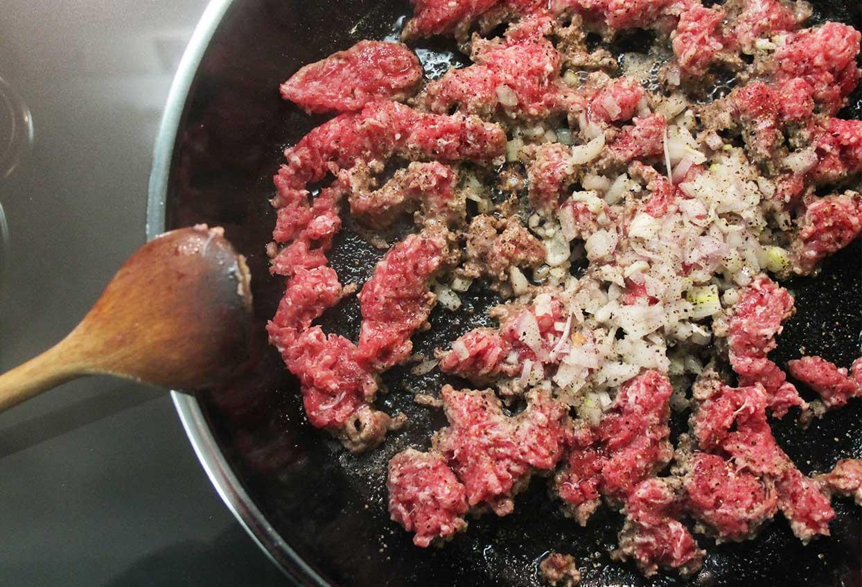 Vollkornreis-Bologonese mit Bio-Rinderhack und Gemüse - Schritt 2