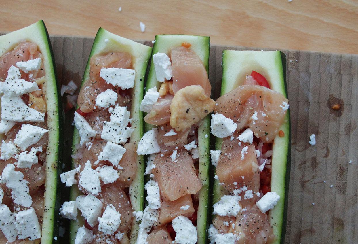 Gefüllte Zucchinis nach griechischer Art - Schritt 2