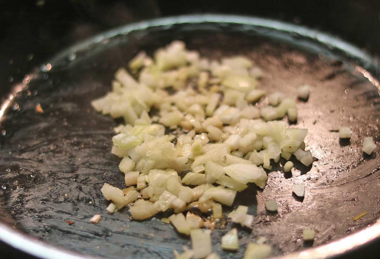 Kartoffelküchlein auf Curry-Sahne-Gemüse - Schritt 2