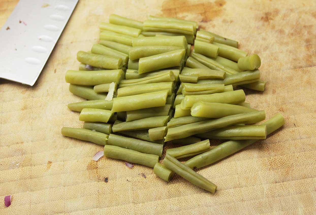 Grüne-Bohnen mit Rosmarinkartoffeln und Orangen-Dressing - Schritt 6