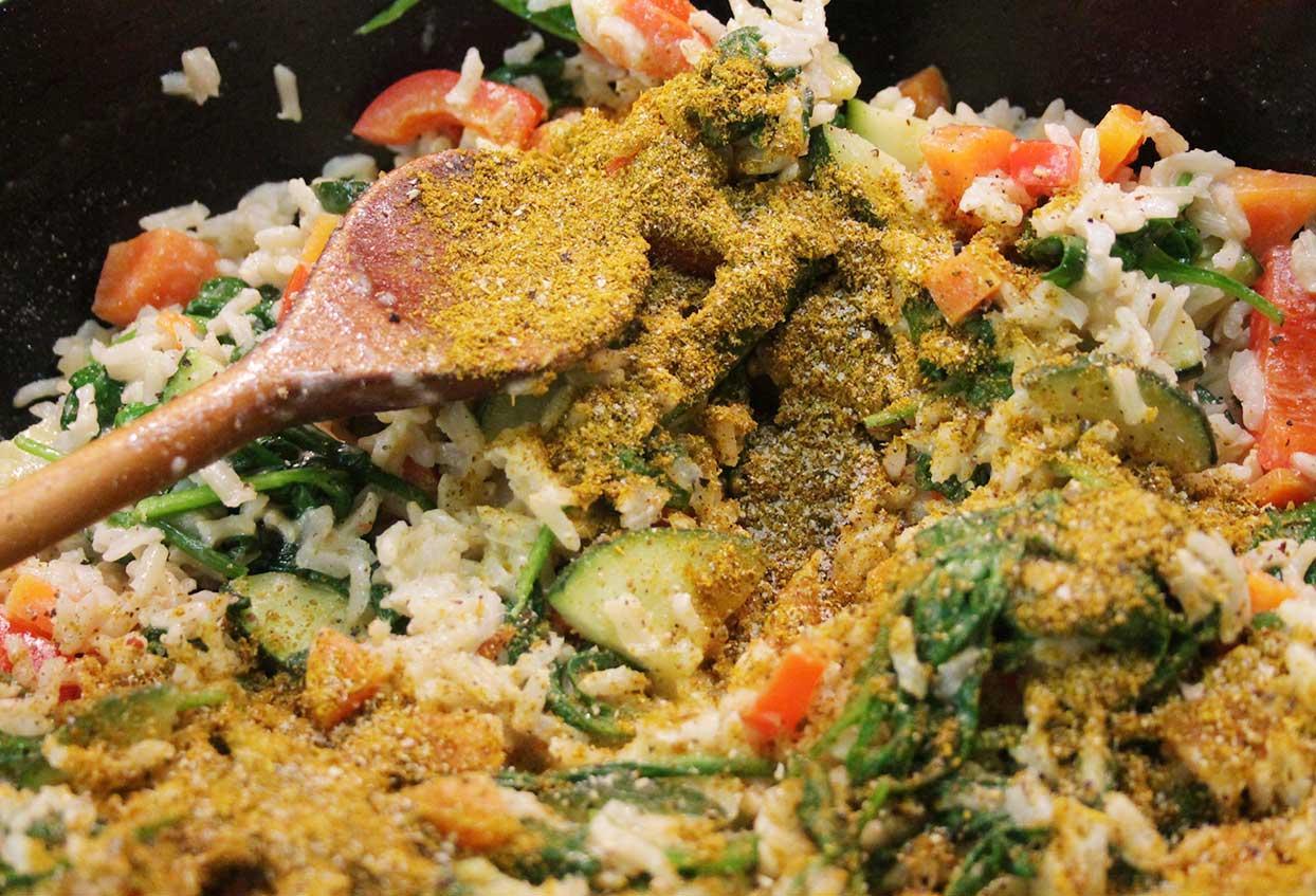 Vollkornreis-Curry-Pfanne mit thailändischem Touch - Schritt 6