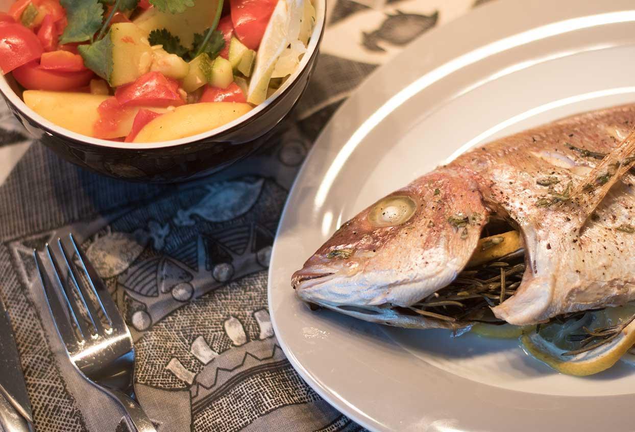 Einfache Dorade mit Ofengemüse - Schritt 4