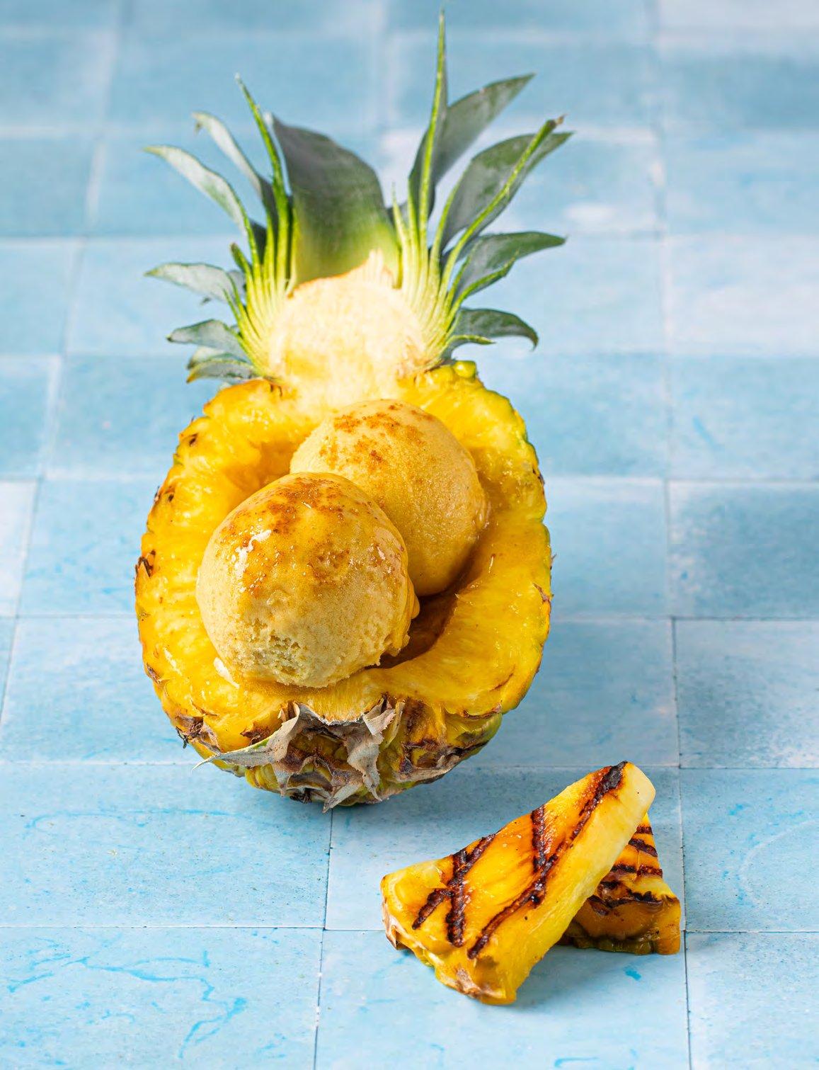 Gegrilltes Ananas Sorbet