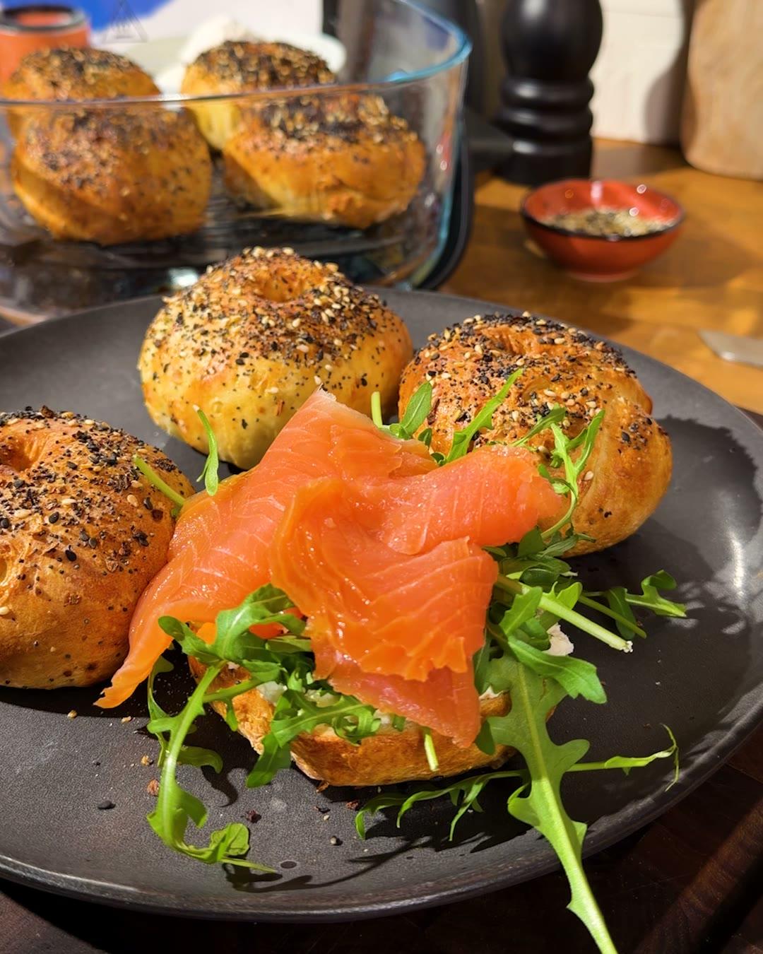 Skyr Bagels aus dem Airfryer