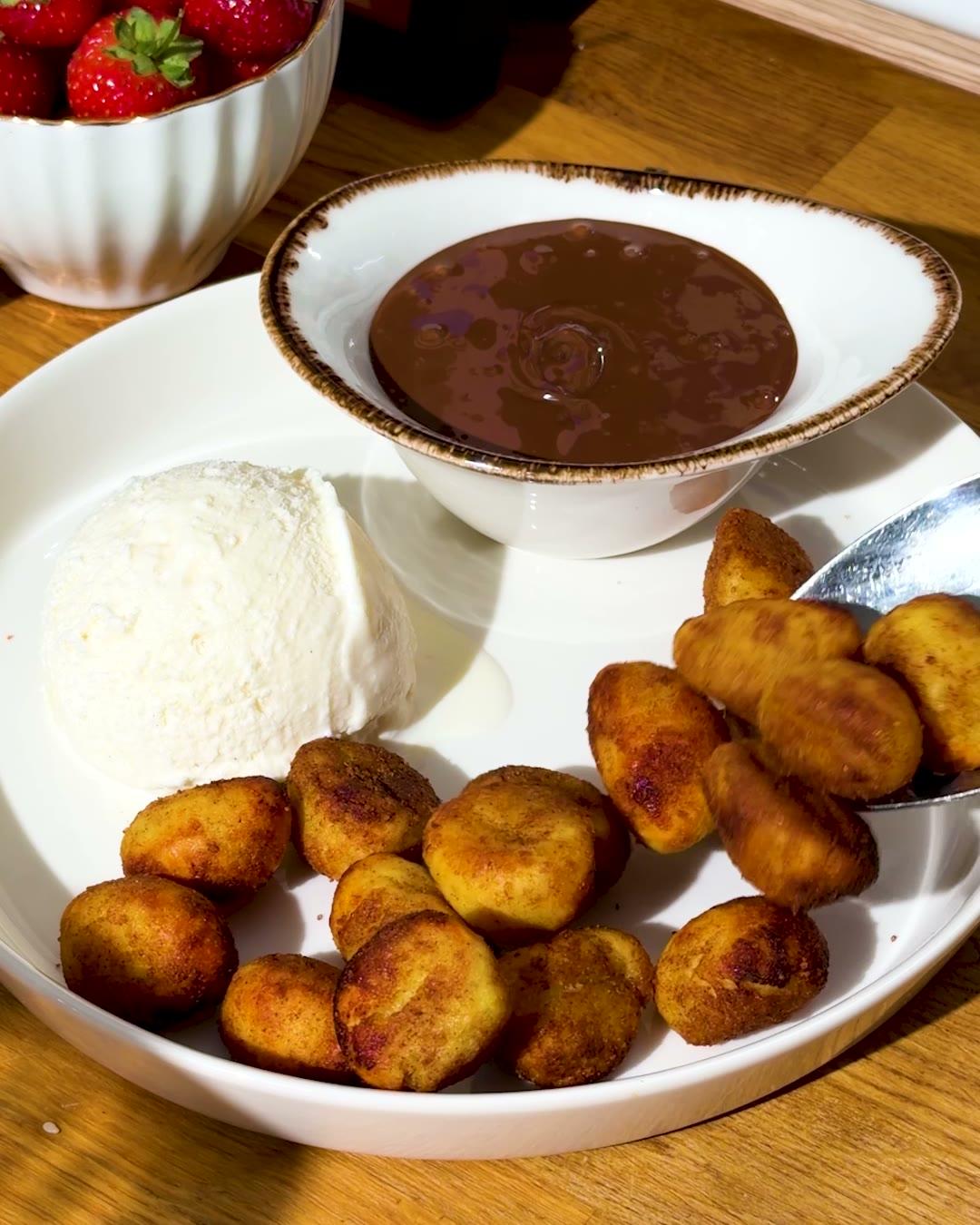 Gnocchi Churros aus dem Airfryer